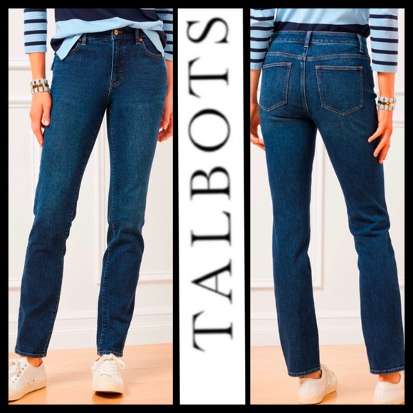 NWOT Talbots Petite Straight Leg Jeans - Picture 1 of 12